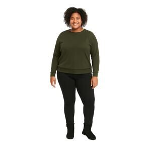 NWOT Kirkland Signature Women’s Black Suede Shearling Lined Winter Boots Size 6W